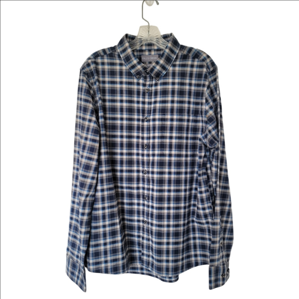Falls Creek Blue and White Checkered Men's Shirt